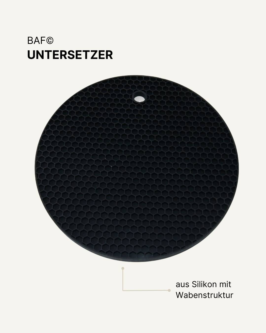 Silicone coaster, ø 18.5 cm