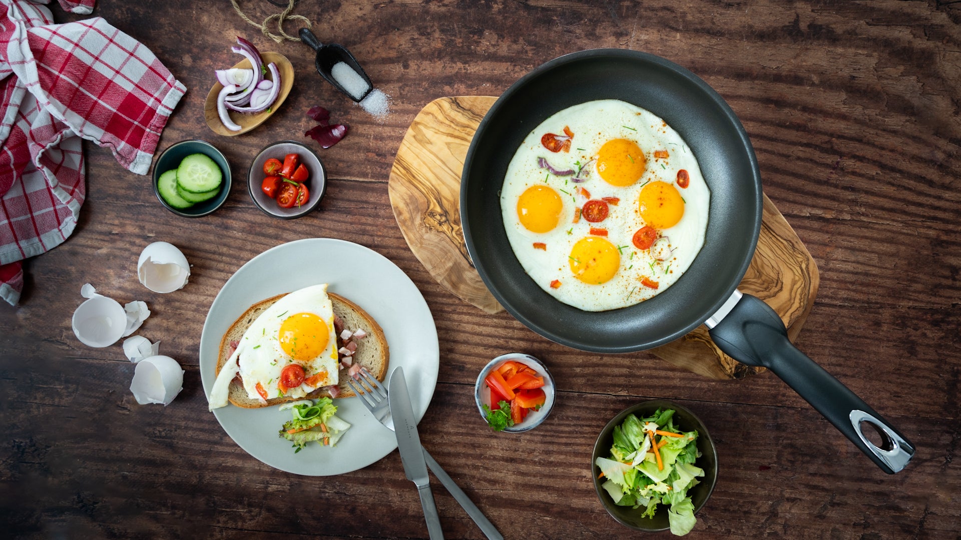 Spiegeleier zum Frühstück mit der Baf