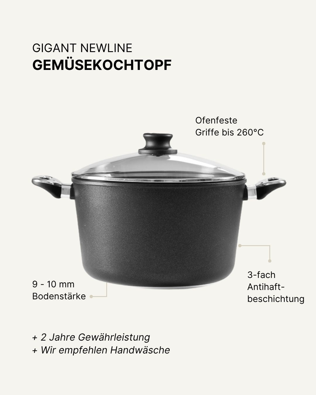 GIGANT Newline Großer Topf mit Deckel