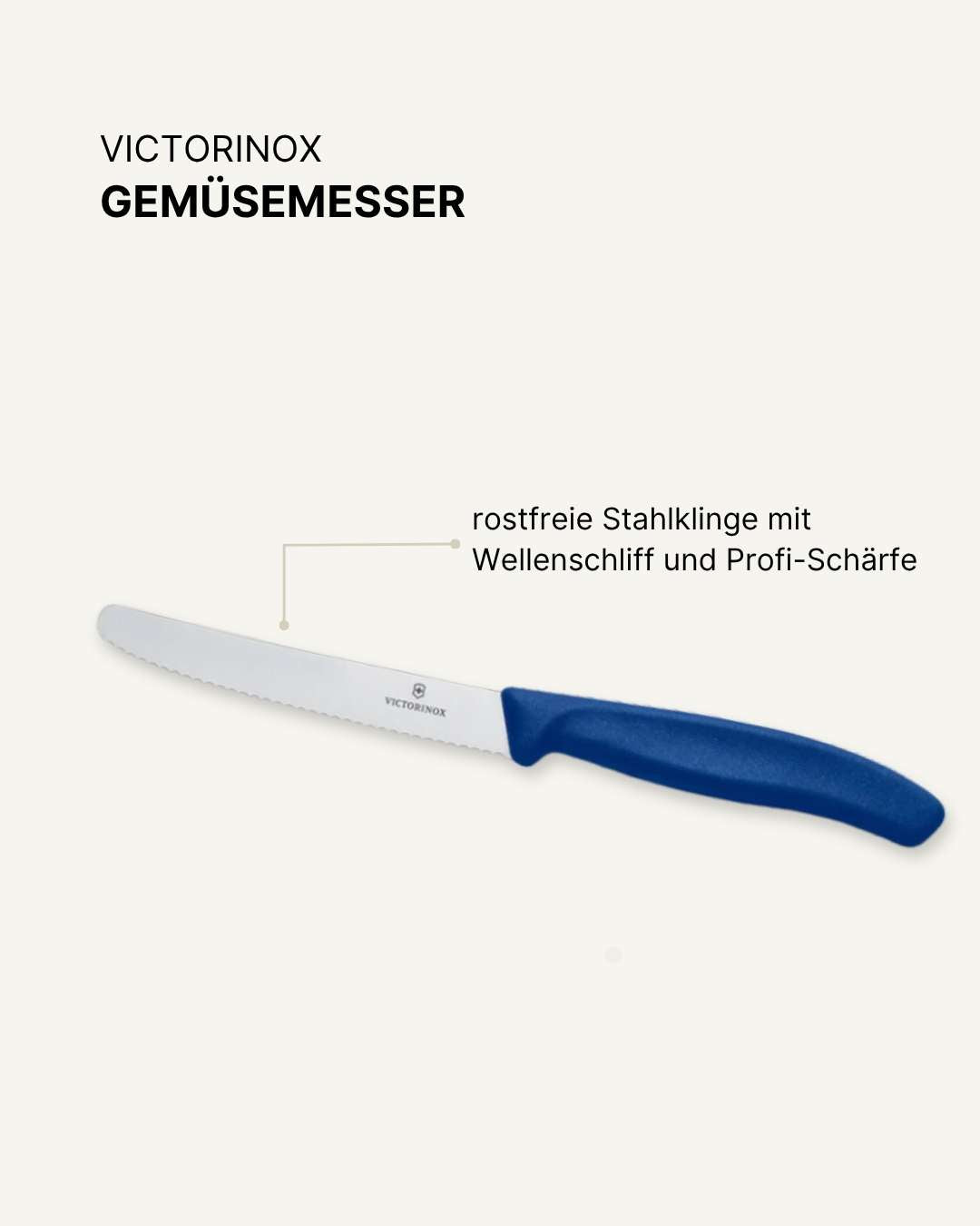 Gemüsemesser von Victorinox in blau