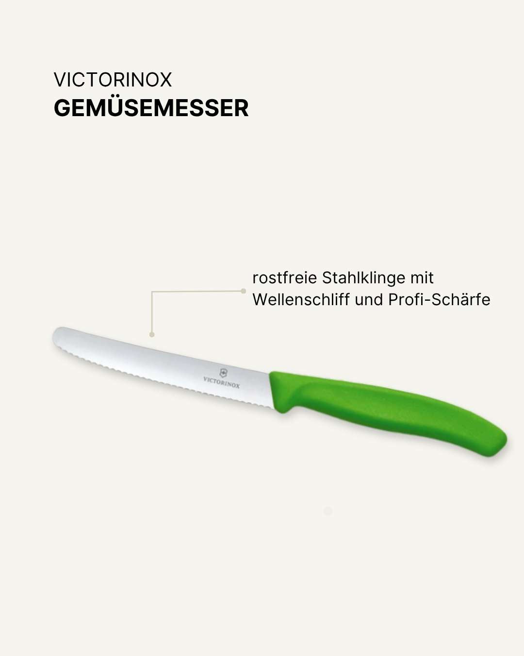 Gemüsemesser von Victorinox in grün