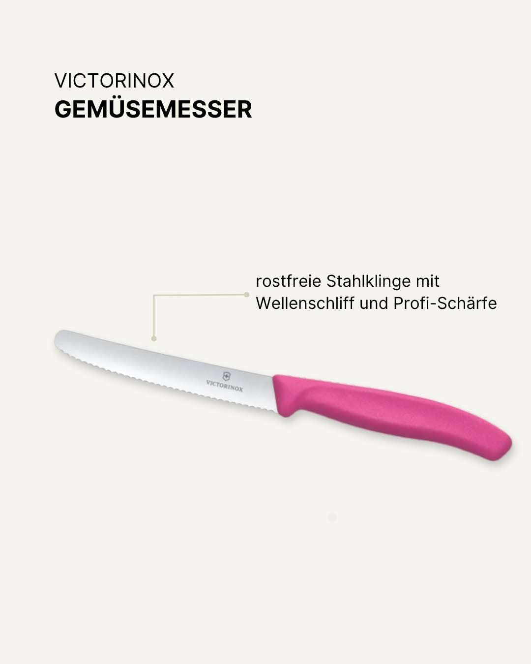 Gemüsemesser von Victorinox in rosa