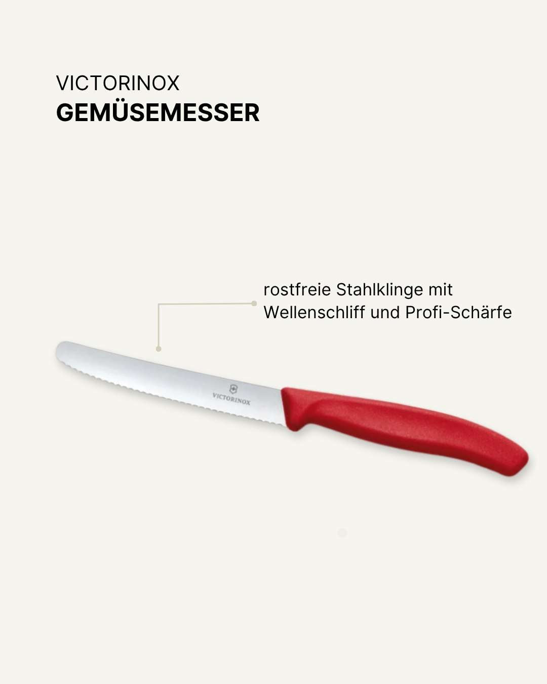 Gemüsemesser von Victorinox in rot