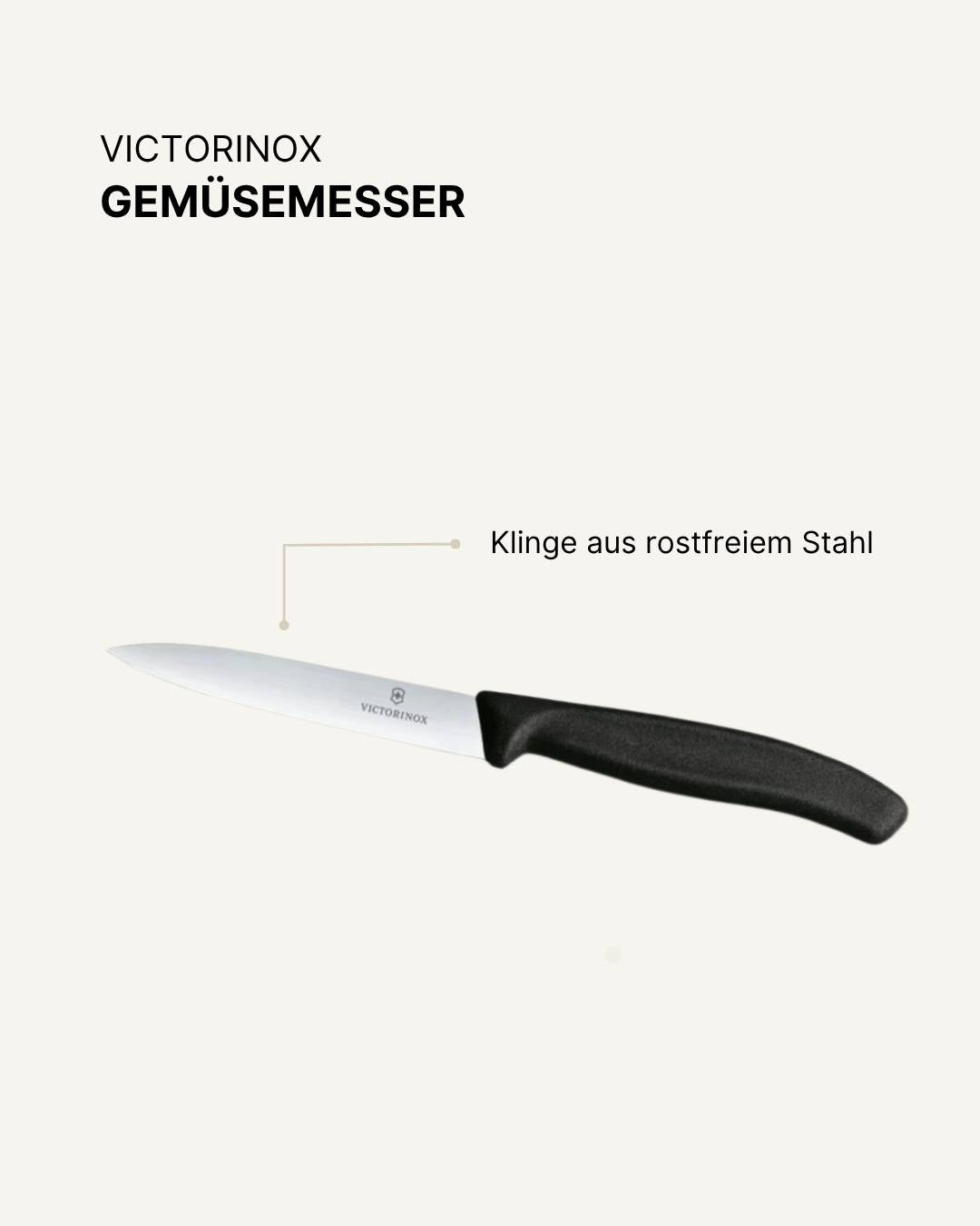 Gemüsemesser von Victorinox in Schwarz
