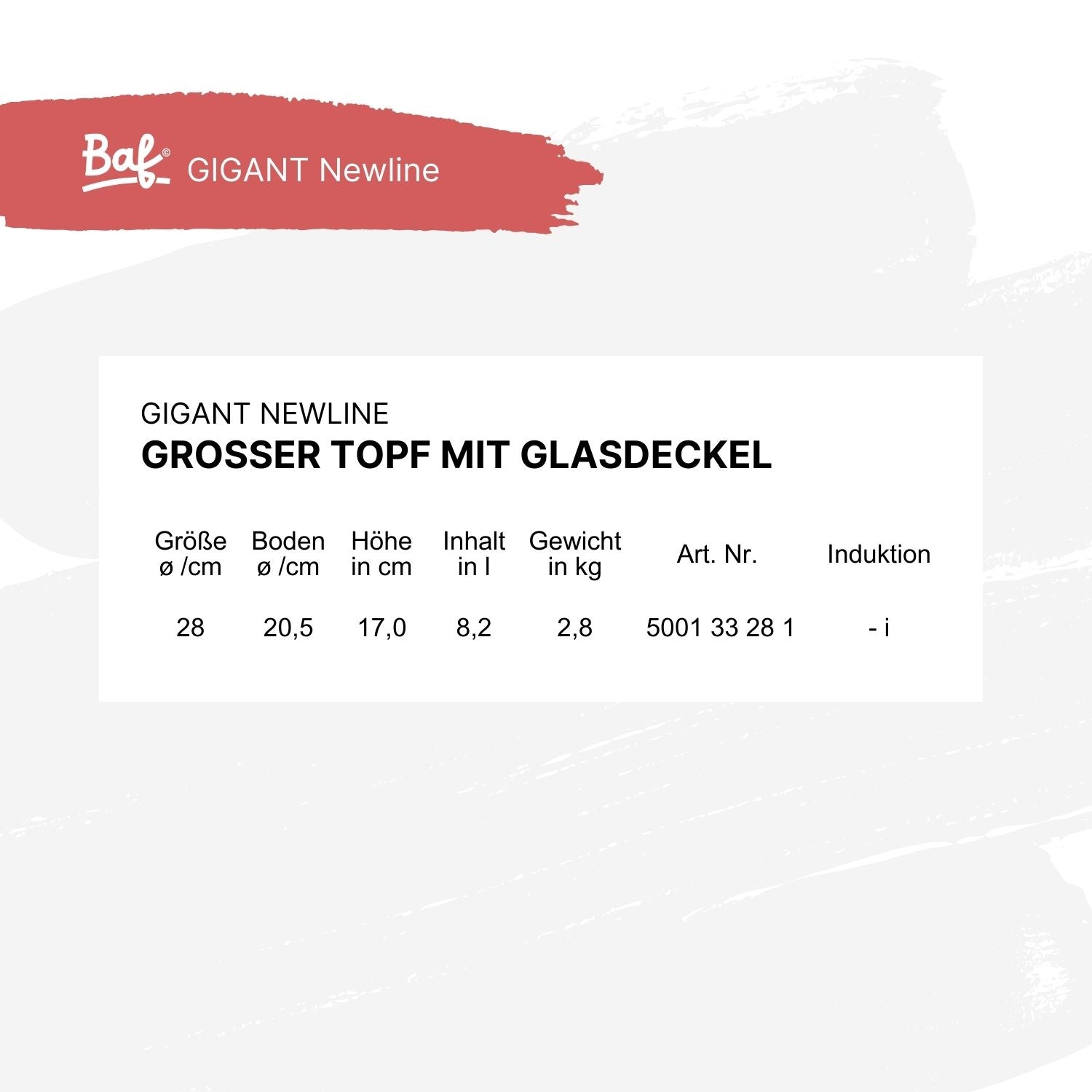 GIGANT Newline Großer Topf mit Deckel