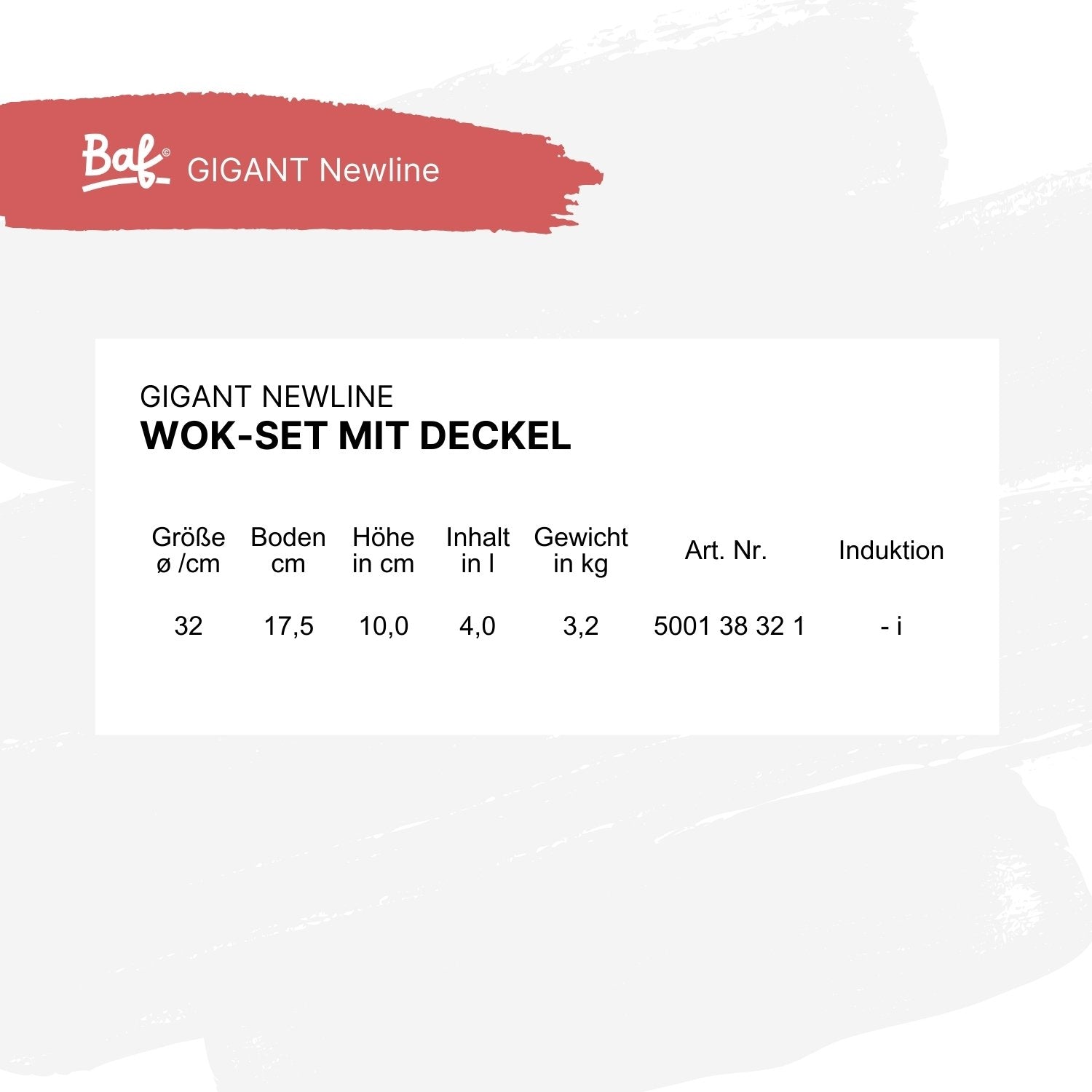 GIGANT Newline Wok-Set mit Deckel