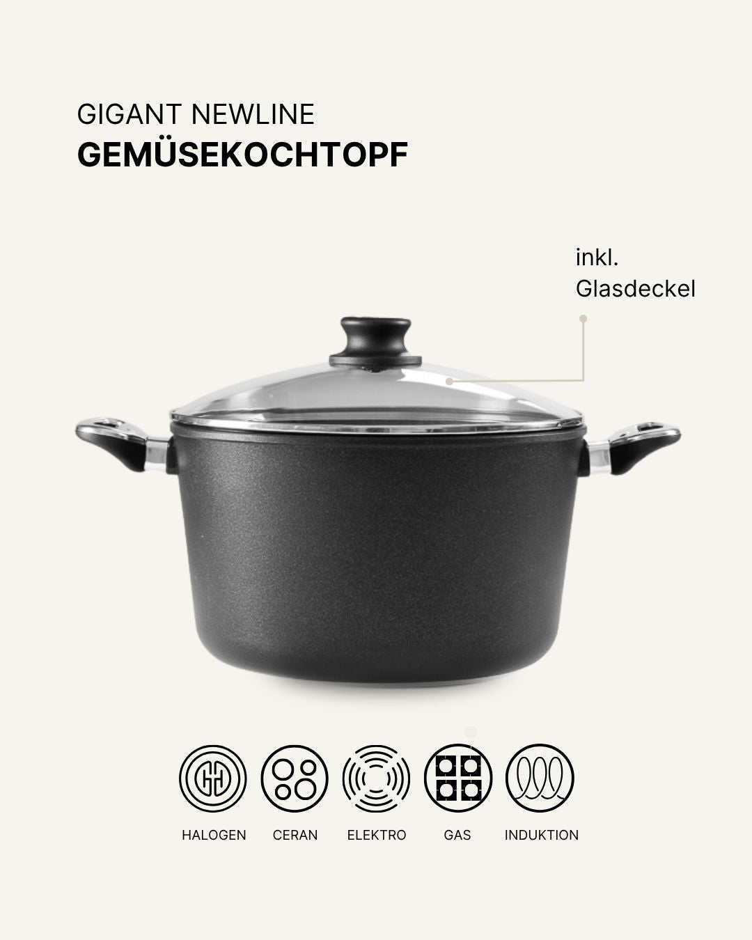 GIGANT Newline Großer Topf mit Deckel