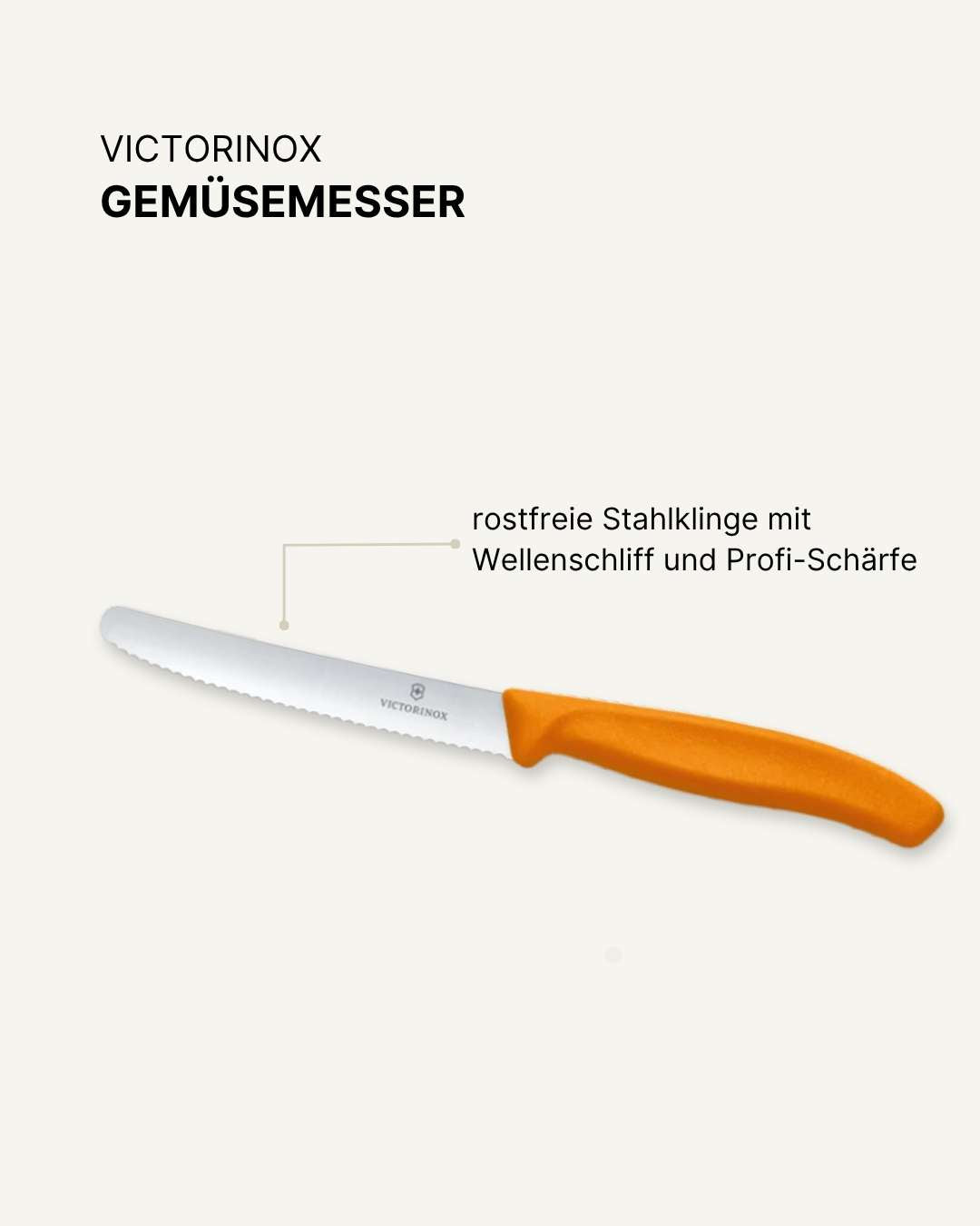 Gemüsemesser von Victorinox in gelb